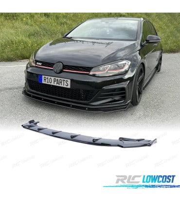 SPOILER LIP VOLKSWAGEN VW GOLF 7 13-20 LOOK CS NEGRO BRILLO