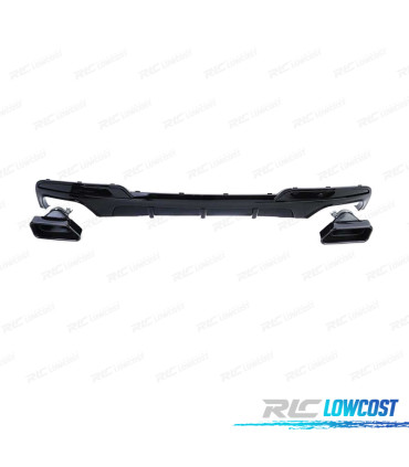 DIFUSOR BMW F10 F11 10-17 LOOK M PERFORMANCE NEGRO BRILLO + COLAS DE ESCAPE NEGRO