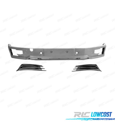 SPOILER FRONTAL VOLKSWAGEN VW T6 15-19 SPORTLINE REJILLAS NEGRO BRILLO