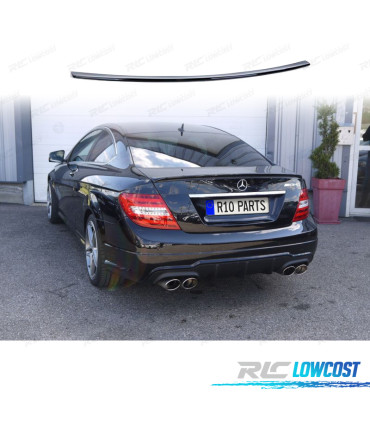ALERON PESTAÑA MERCEDES CLASE C C204 COUPE 11-14 LOOK AMG NEGRO BRILLO