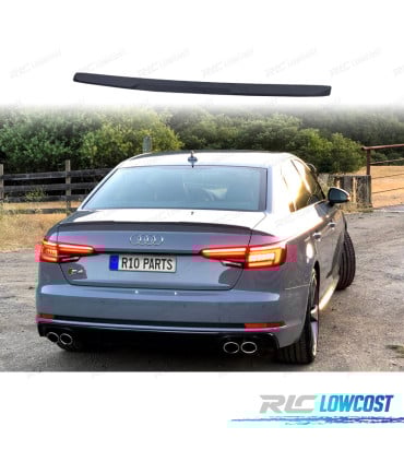 ALERON PESTAÑA AUDI A4 B9 SEDAN 15-19 LOOK RS4 NEGRO MATE