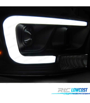 FAROS PARA DODGE RAM 06-08 LUZ DIURNA LED NEGRO