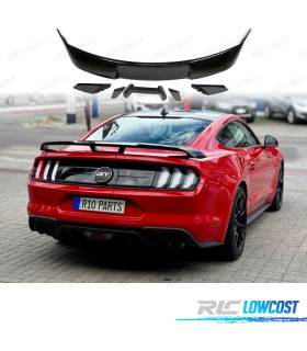 ALERON SPOILER FORD MUSTANG 15-23 LOOK GT500 NEGRO BRILLO