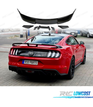 ALERON SPOILER FORD MUSTANG 15-23 LOOK GT500 NEGRO BRILLO