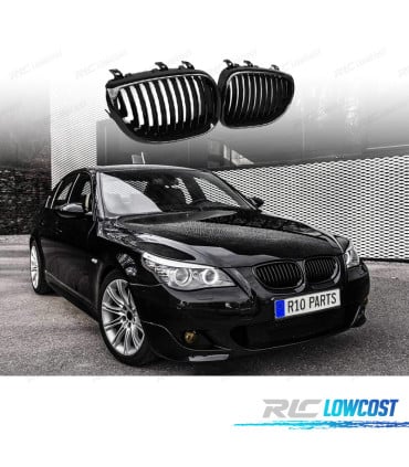 PARRILLAS BMW E60 E61 03-10 LOOK M PERFORMANCE NEGRO BRILLO