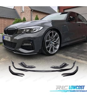SPOILER LIP FRONTAL BMW G20 G21 LOOK M PERFORMANCE NEGRO BRILLO