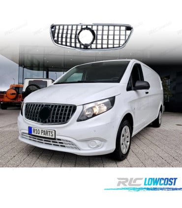 PARRILLA MERCEDES CLASE V W447 14-19 NEGRO CROMO LOOK AMG