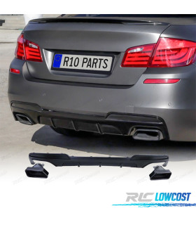 DIFUSOR BMW F10 F11 10-17 LOOK M PERFORMANCE + COLAS ESCAPE NEGRO