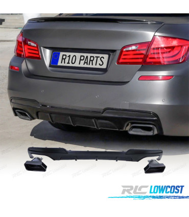 DIFUSOR BMW F10 F11 10-17 LOOK M PERFORMANCE + COLAS ESCAPE NEGRO