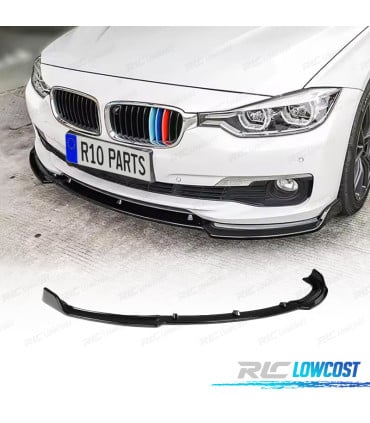 SPOILER LIP BMW F30 F31 11-18 SEDÁN TOURING NEGRO BRILLO