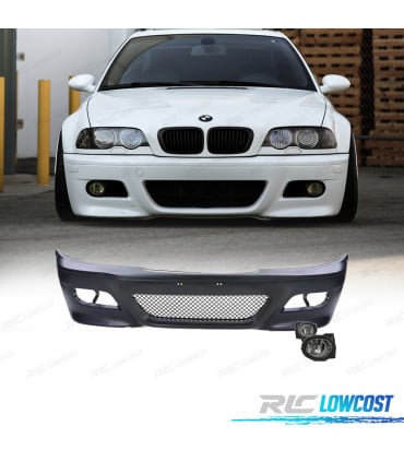 PARAGOLPES DELANTERO BMW E46 99-05 LOOK M3 + NIEBLAS