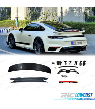 ALERON SPOILER CON AERODINAMICA ACTIVA PORSCHE 911 CARRERA 992 19-23 FIBRA DE CARBONO