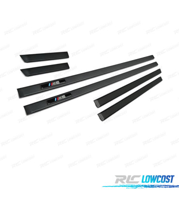 MOLDURAS LATERALES DE PUERTA BMW E39 SEDAN 95-03 LOOK M5 NEGRO MATE