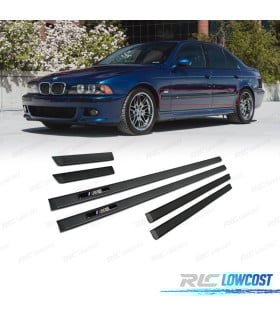 MOLDURAS LATERALES DE PUERTA BMW E39 SEDAN 95-03 LOOK M5 NEGRO MATE