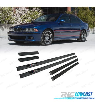 MOLDURAS LATERALES DE PUERTA BMW E39 SEDAN 95-03 LOOK M5 NEGRO MATE