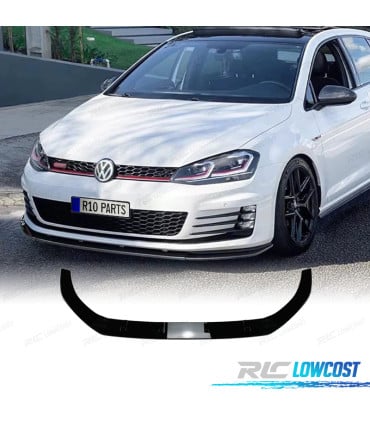 SPOILER LIP VOLKSWAGEN VW GOLF 7.5 17-20 LOOK GTI NEGRO BRILLO