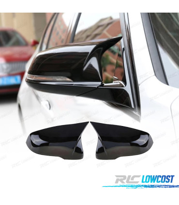 CARCASAS ESPEJOS BMW F39 F40 F44 F48 15- LOOK M NEGRO BRILLO
