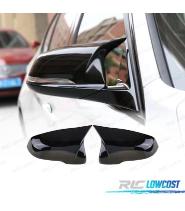 CARCASAS ESPEJOS BMW F39 F40 F44 F48 15- NEGRO BRILLO LOOK M