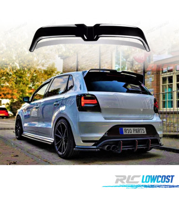 ALERON SPOILER VOLKSWAGEN VW POLO MK5 GTI 10-13 LOOK OETTINGER NEGRO BRILLO