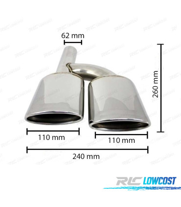 COLAS ESCAPE ESPECIFICA MERCEDES CLASE C W204 07-15 LOOK AMG C63 50X125