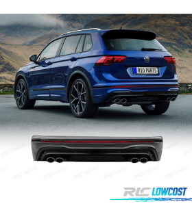 PARAGOLPES TRASERO VOLKSWAGEN VW TIGUAN 16-24 LOOK R NEGRO