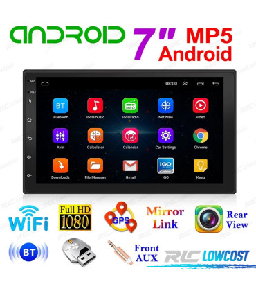 RADIO 9" GPS ANDROID 13 2DIN TÁCTIL BLUETOOTH USB SD