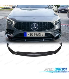 SPOILER LIP MERCEDES CLASE A W177 18-22 LOOK BRABUS NEGRO BRILLO