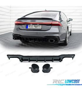 DIFUSOR AUDI A7 19-23 LOOK RS7 NEGRO BRILLO
