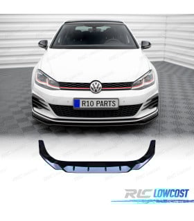 SPOILER LIP VOLKSWAGEN VW GOLF 7 7.5 12-20 LOOK CS NEGRO BRILLO