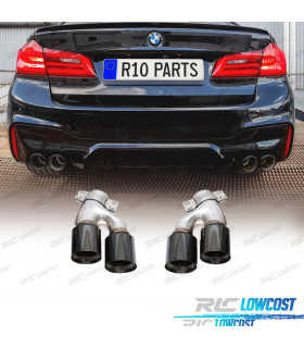 COLAS DE ESCAPE BMW G30 17-20 LOOK M5 NEGRO