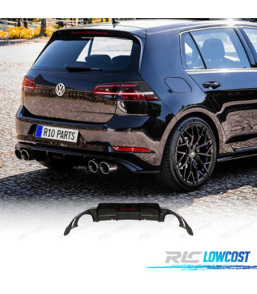 DIFUSOR VOLKSWAGEN VW GOLF 7.5 17-20 + LUZ DE FRENO LOOK TCR SALIDA DOBLE