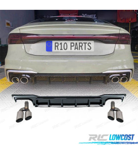 DIFUSOR AUDI A7 18-23 LOOK S7 NEGRO BRILLO
