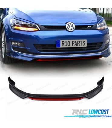 SPOILER LIP FRONTAL VOLKSWAGEN VW GOLF 7.5 LOOK ABT NEGRO ROJO