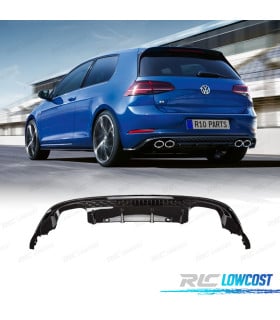 DIFUSOR VOLKSWAGEN VW GOLF 7 12-17 LOOK R NEGRO BRILLO SALIDA DOBLE