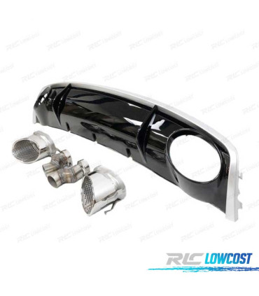DIFUSOR AUDI A4 B8 11-15 LOOK RS4 DOBLE SALIDA