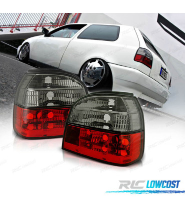 PILOTOS VOLKSWAGEN VW GOLF 3 91-97 ROJO / AHUMADO