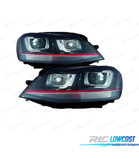 FAROS XENON VOLKSWAGEN VW GOLF VII GTI GTD 12-17 FONDO NEGRO