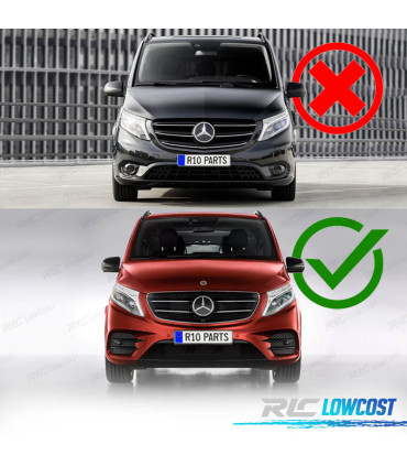 PARRILLA MERCEDES V W447 14-19 NEGRO BRILLO