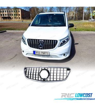 PARRILLA MERCEDES CLASE V W447 14-19 NEGRO CROMO LOOK AMG