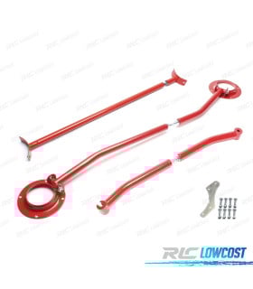KIT BARRAS ESTABILIZADORAS AJUSTABLES VOLKSWAGEN VW GOLF MK2 83-91 ROJO
