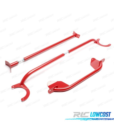 KIT BARRAS ESTABILIZADORAS AJUSTABLES VOLKSWAGEN VW GOLF MK1 74-83 ROJO