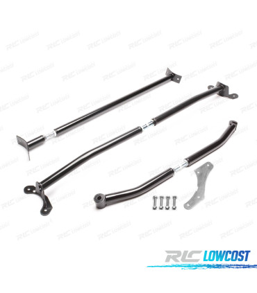 KIT BARRAS ESTABILIZADORAS AJUSTABLES VOLKSWAGEN VW POLO 6N 94-01 NEGRO