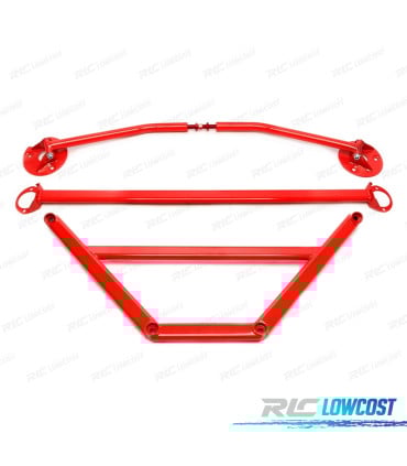 KIT BARRAS ESTABILIZADORAS AJUSTABLES BMW E30 82-94 ROJO