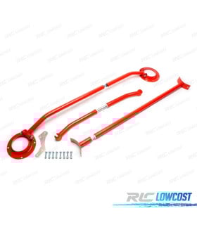 KIT BARRAS ESTABILIZADORAS AJUSTABLES VOLKSWAGEN VW GOLF MK3 1H 1HXO 91-97 ROJO