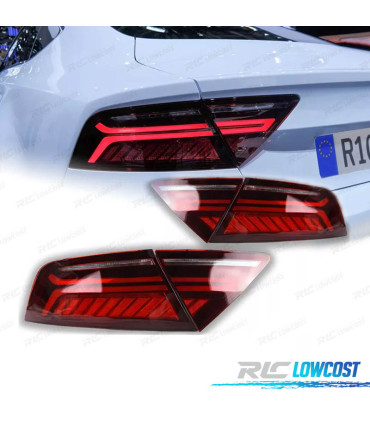 PILOTOS AUDI A7 4G LOOK RS7 10-17 LED ROJO AHUMADO
