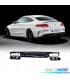 DIFUSOR MERCEDES CLASE C C205 COUPE 15-18 LOOK AMG C63 NEGRO BRILLO + COLAS ESCAPE NEGRO
