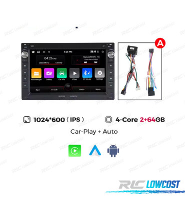 RADIO GPS ANDROID 14 PARA SEAT SKODA VOLKSWAGEN VW USB GPS TACTIL HD