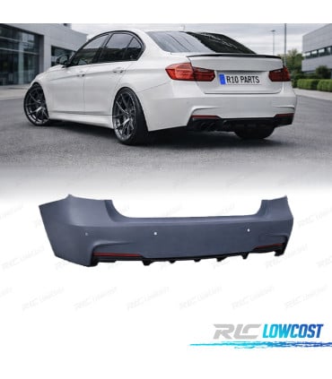 PARAGOLPES TRASERO BMW F30 LOOK M PERFORMANCE PDC DOBLE SALIDA IZQUIERDA