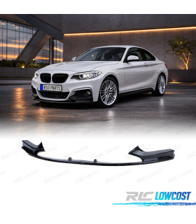 SPOILER LIP BMW F22 F23 LOOK M PERFORMANCE NEGRO BRILLO ABS