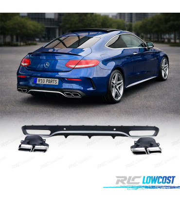 DIFUSOR MERCEDES CLASE C C205 COUPÉ 15-18 AMG PDC + COLAS ESCAPE